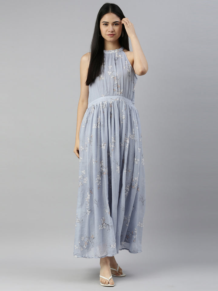 Neerus L Gray Color Georgette Fabric Kurta