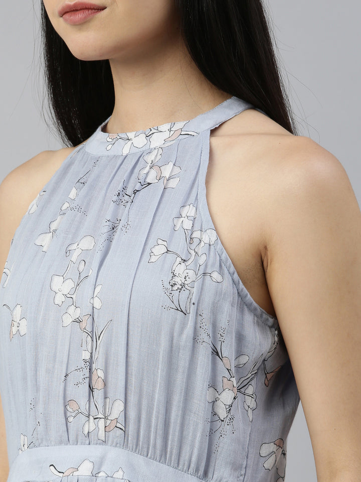 Neerus L Gray Color Georgette Fabric Kurta