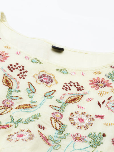 Neeru'S PISTA Color COTTON Fabric kurta