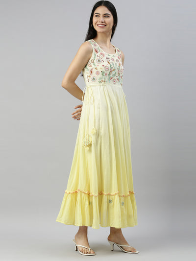 Neeru'S YELLOW Color COTTON Fabric kurta