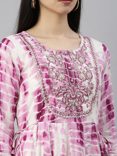 Neeru'S PURPLE Color COTTON Fabric kurta