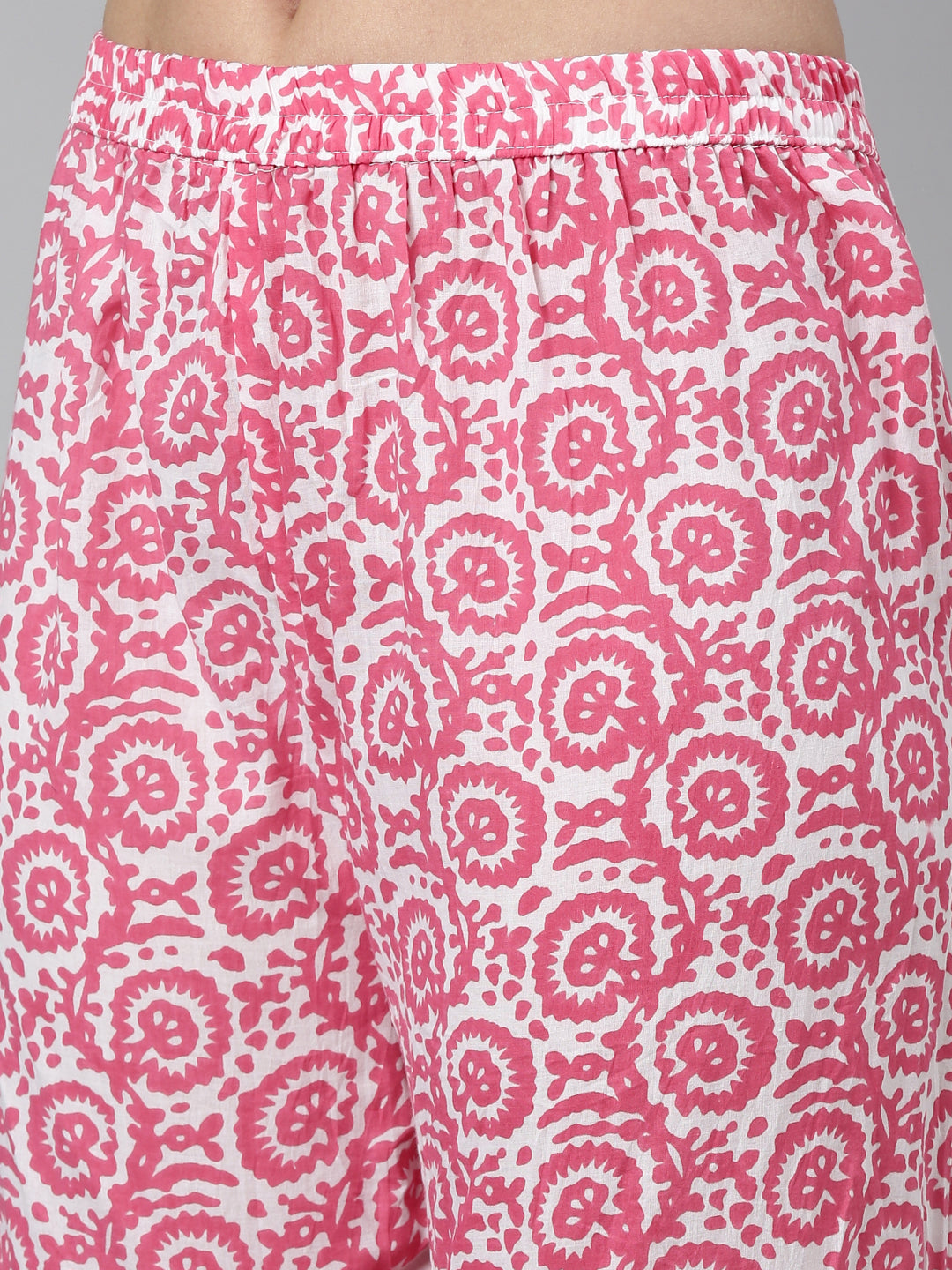 Neerus Pink Color Jute Cotton Fabric Kurta Sets With Dupatta