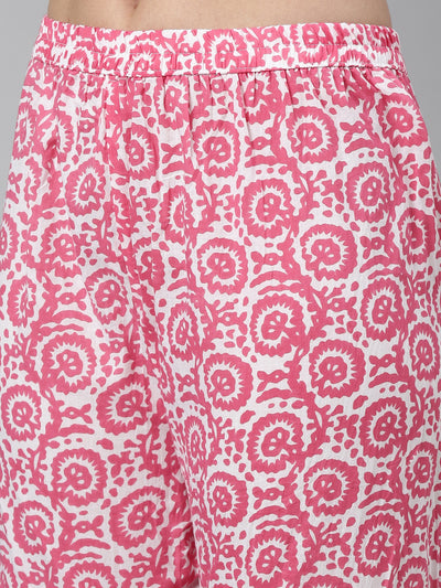 Neeru's Pink Color Jute Cotton Fabric Kurta Sets With Dupatta