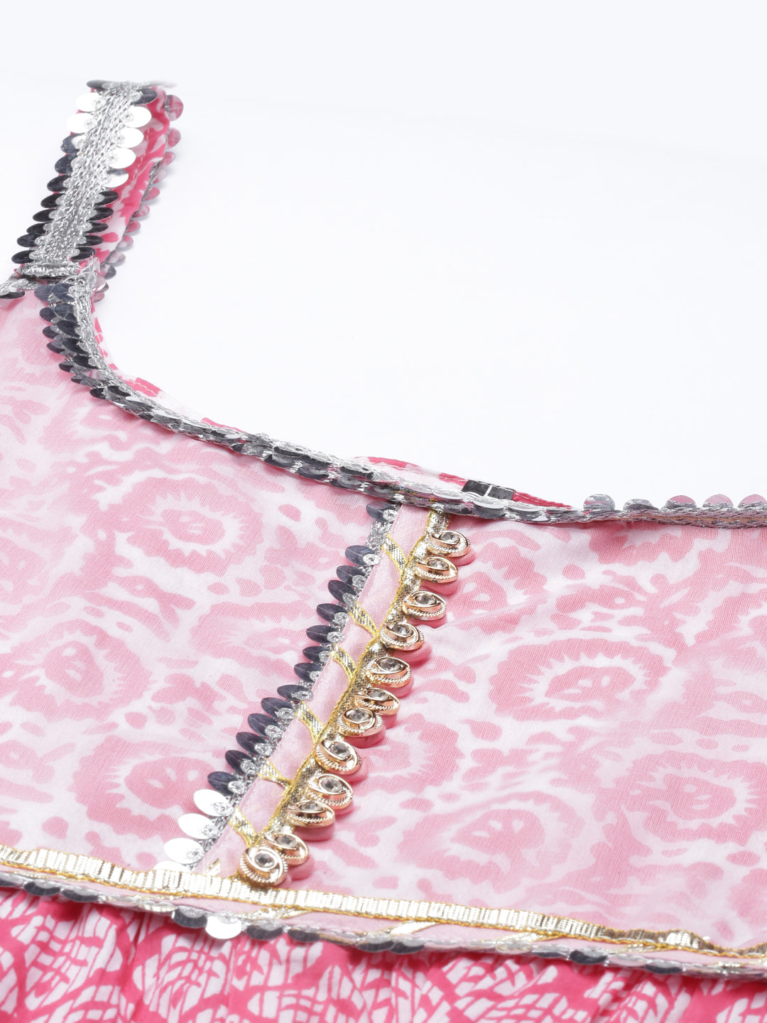 Neerus Pink Color Jute Cotton Fabric Kurta Sets With Dupatta