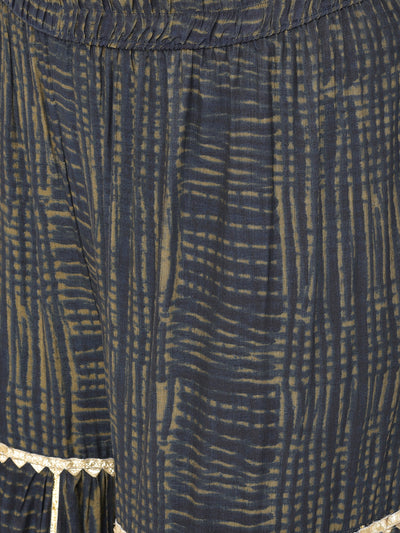 Neerus'S navy blue color, rayon fabric suit