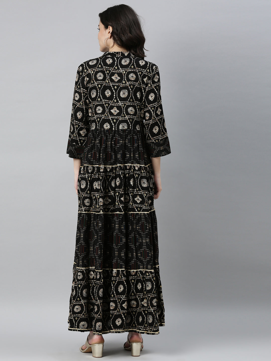 Neeru'S BLACK Color RAYON Fabric Kurta