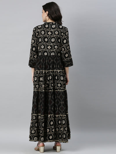 Neeru'S BLACK Color RAYON Fabric Kurta