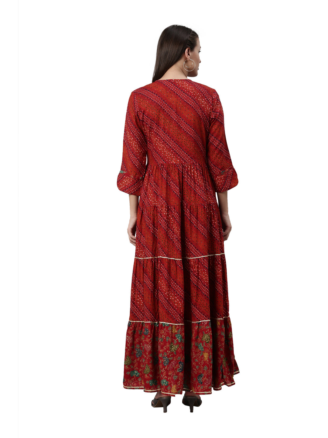 Neerus Maroon Color Rayon Fabric Kurta