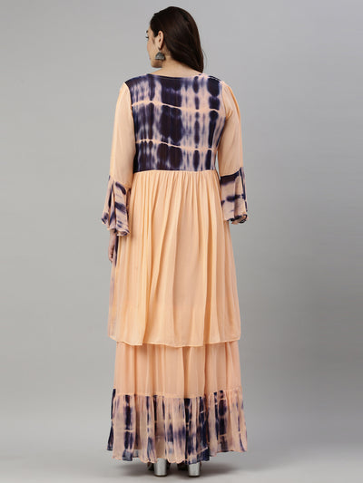 Neeru'S PEACH Color GEORGETTE Fabric Kurta