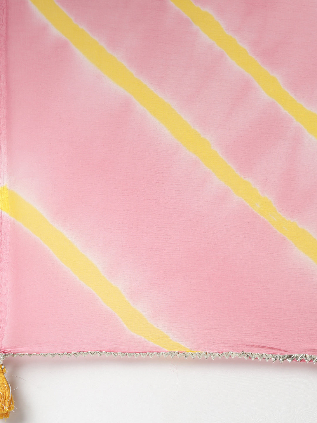 Neerus Pink printed straight suit set with dupatta - detail view 4