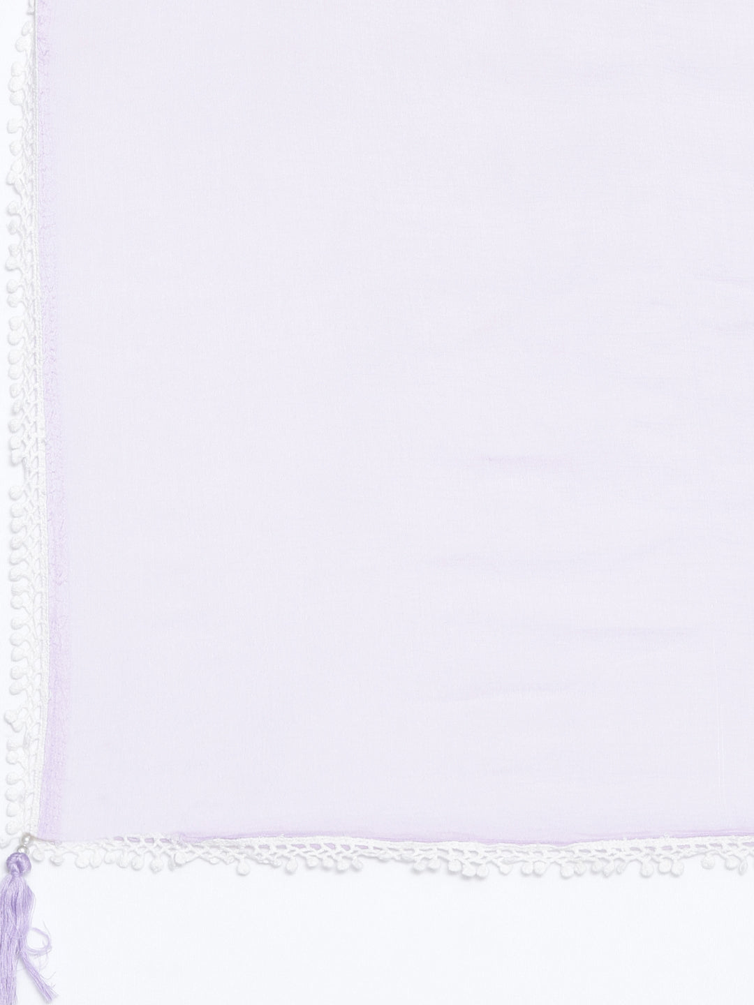 Neerus Purple Regular Knee Length Embroidered Kurta Solid Trousers With Dupatta
