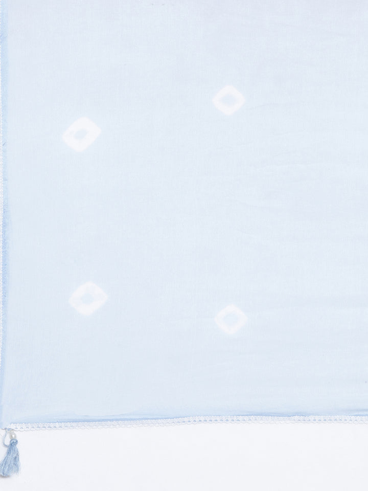 Neerus Blue Regular Knee Length Printed