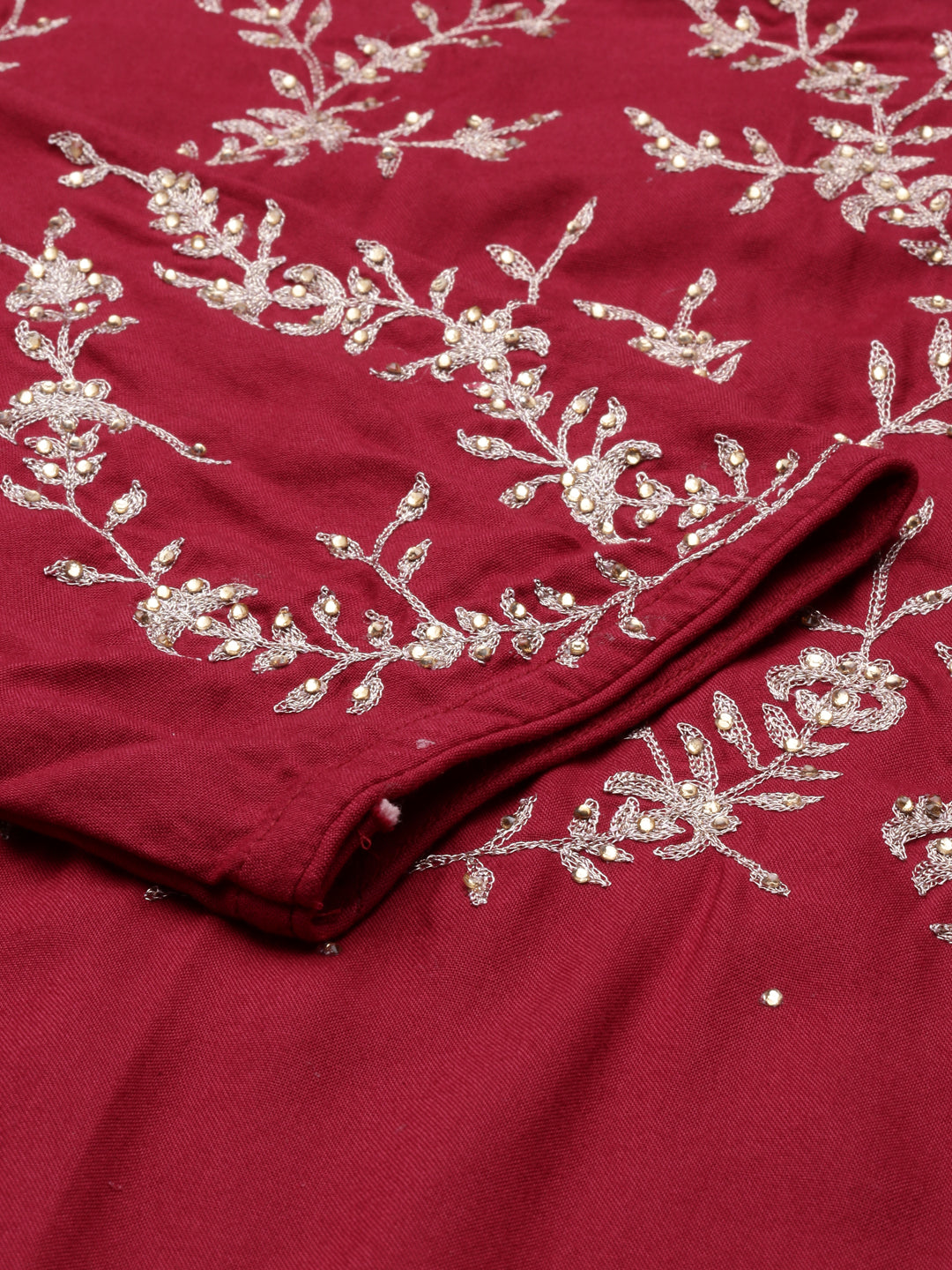 Neeru's Maroon Color Rayon Fabric Kurta