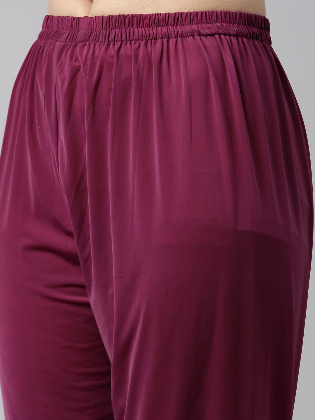 Neerus Purple Color Chanderi Fabric Kurta Set