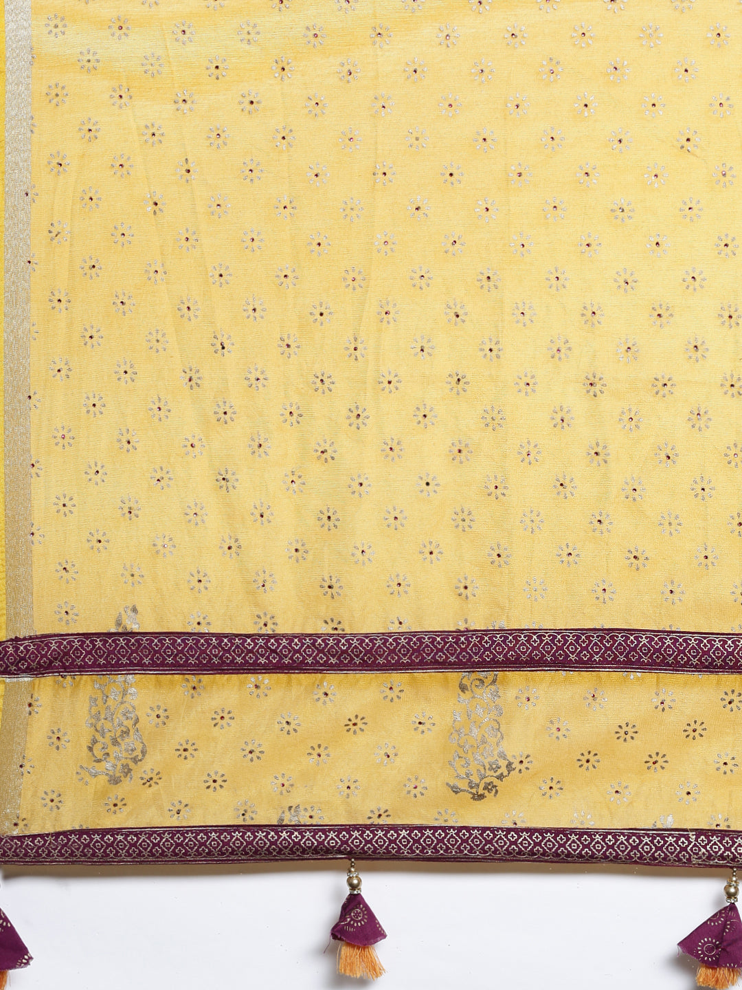 Neerus Purple Color Chanderi Fabric Kurta Set