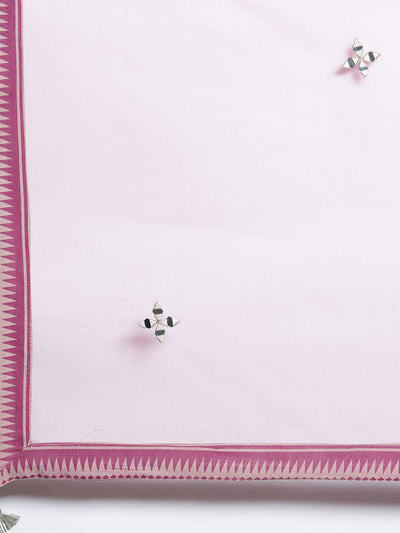 Neeru'S pink color, chanderi fabric kurta set