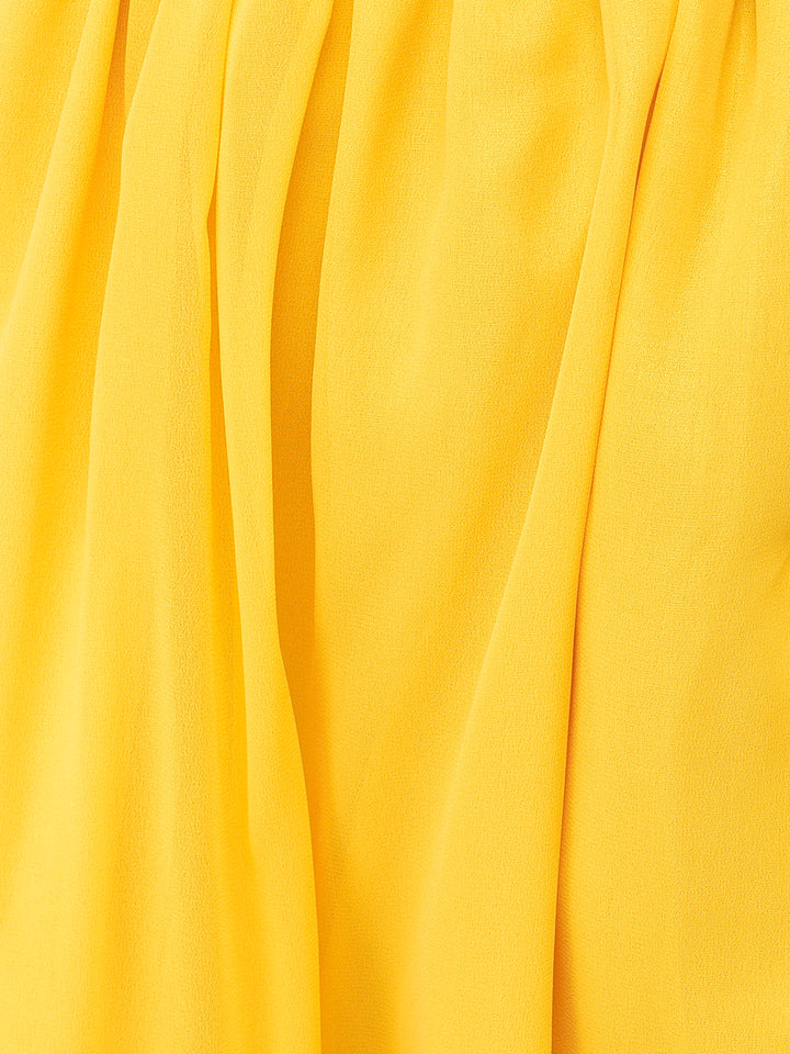 Neerus'S Yellow Color Georgette Fabric Suit-Plazzo