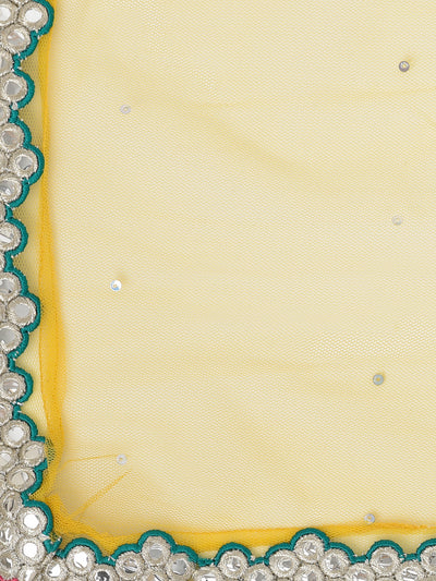 Neerus'S yellow color, georgette fabric suit-plazzo