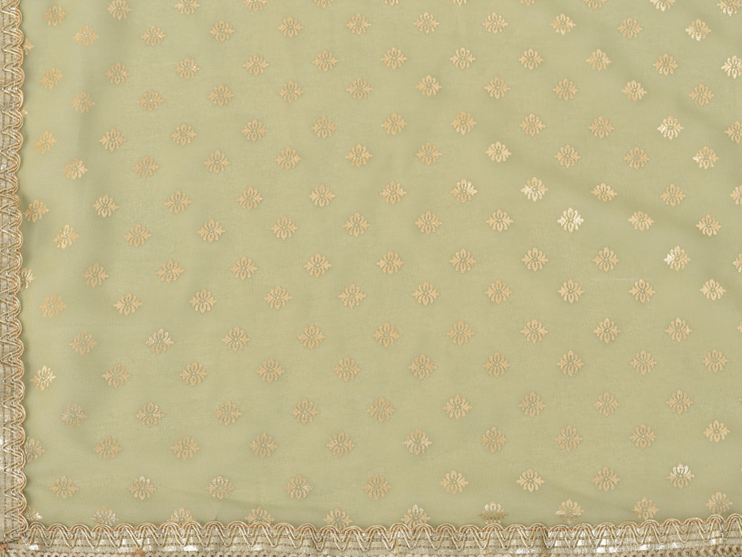 Neerus Green Georgette Embroidered Anarkali Suit Set - detail view 1