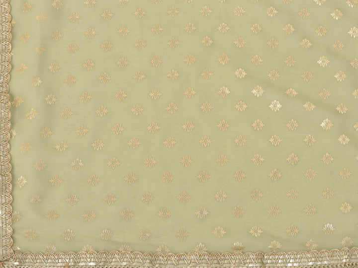 Neerus Green Georgette Embroidered Anarkali Suit Set - detail view 1