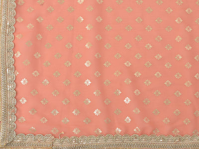 Neeru'S rust color, georgette fabric salwar kameez
