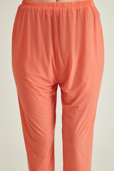 Neeru'S PEACH Colour GEORGETTE Fabric SUIT-ANARKALI