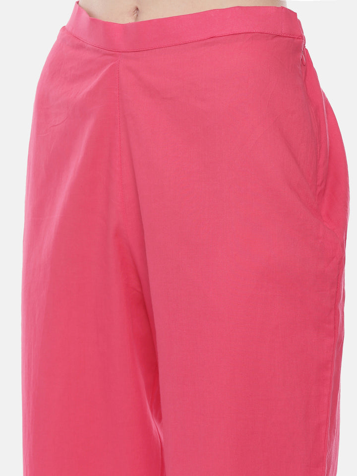 Neerus Pink muslin printed suit set - detail view 5