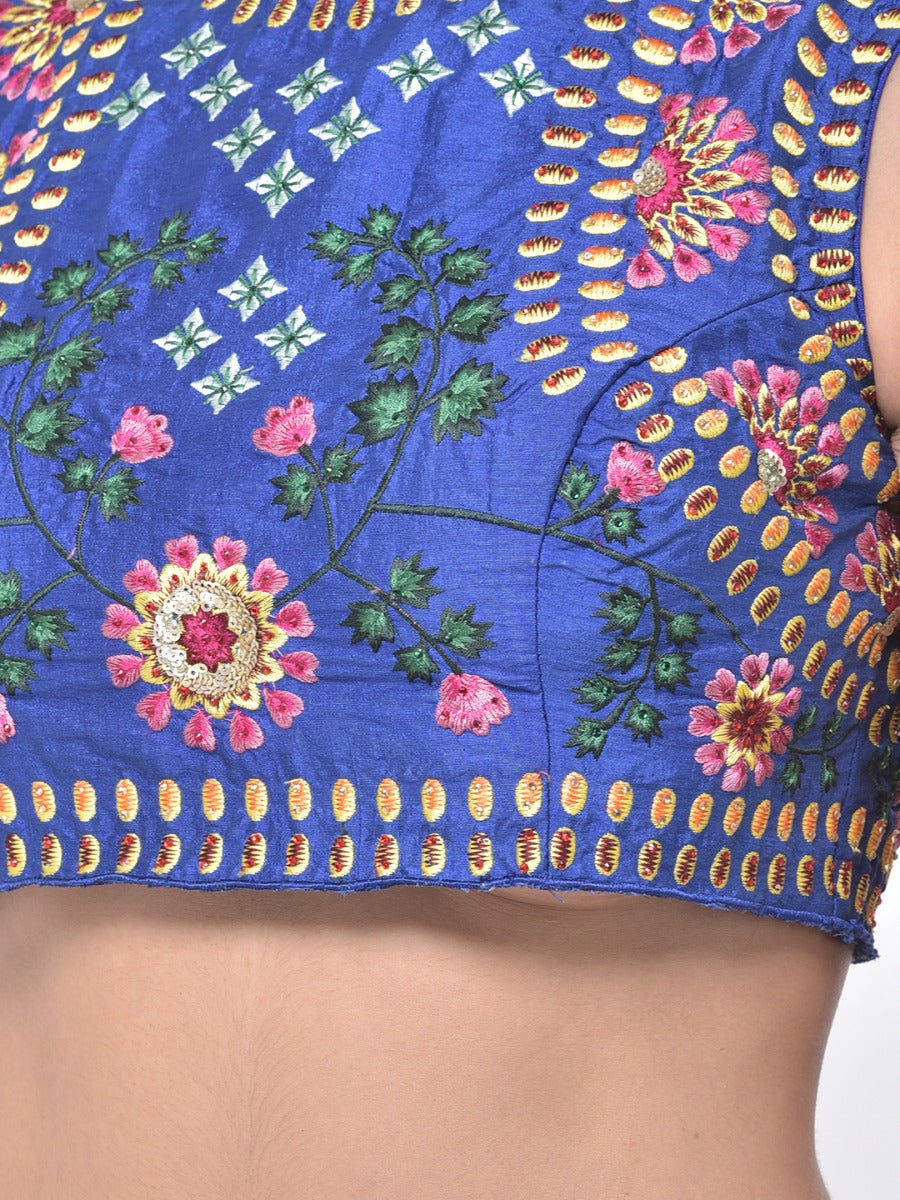 Neeru's Blue Embroidered Lehenga Set