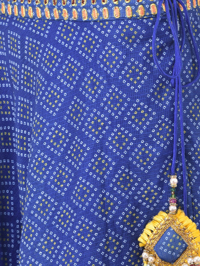 Neeru's Blue Embroidered Lehenga Set