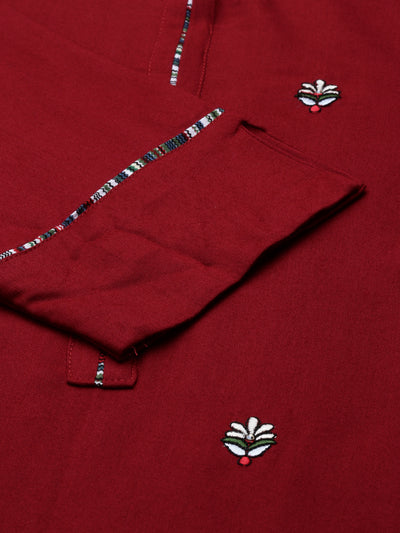 Neeru'S Maroon Color Rayon Fabric Kurta