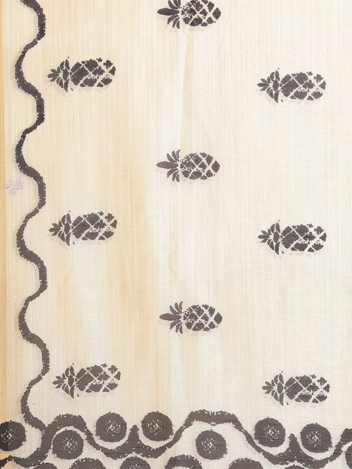 Neerus Multi silk printed suit pant set - detail view 3