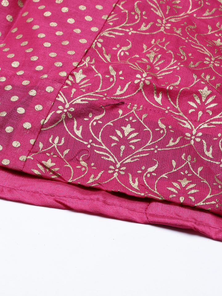 Neerus Rani Color Chanderi Fabric Kurta Set