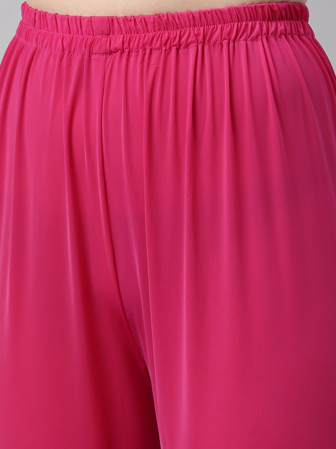 Neerus Rani Color Chanderi Fabric Kurta Set