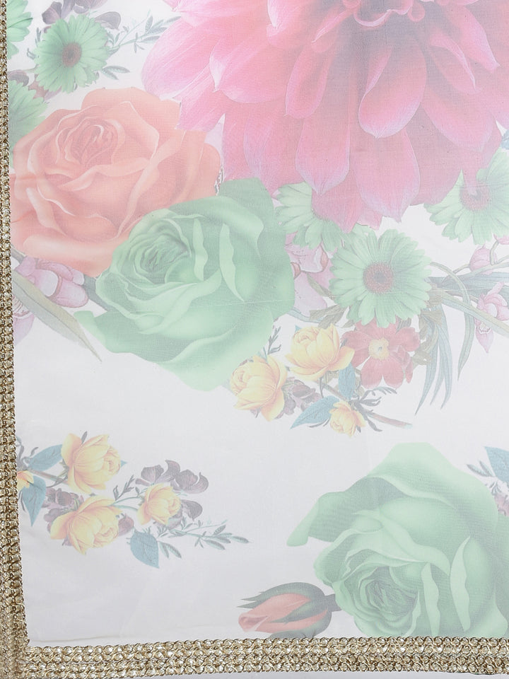 Neerus Peach Color Chanderi Fabric Kurta Set