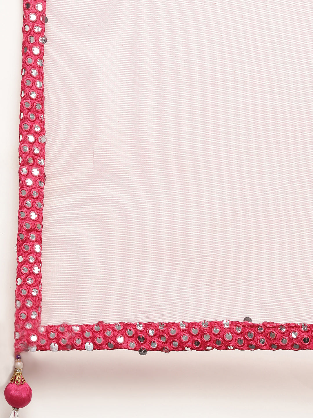 Neerus Pink net embellished lehenga set - detail view 5
