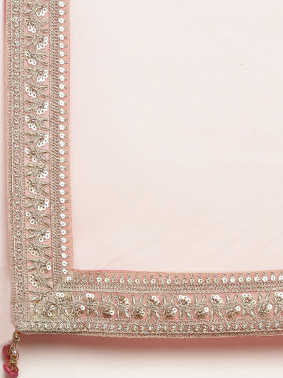 Neeru'S D Pink Color Chanderi Fabric Ghagra Set
