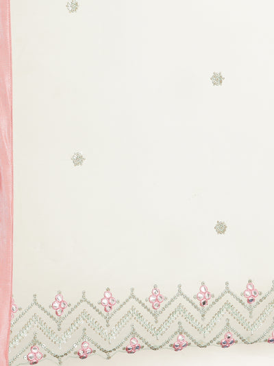 Neeru'S Pink Color, Nett Fabric Ghagra Set