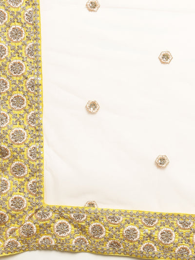 Neeru'S Yellow Color Velvett Fabric Ghagra Set