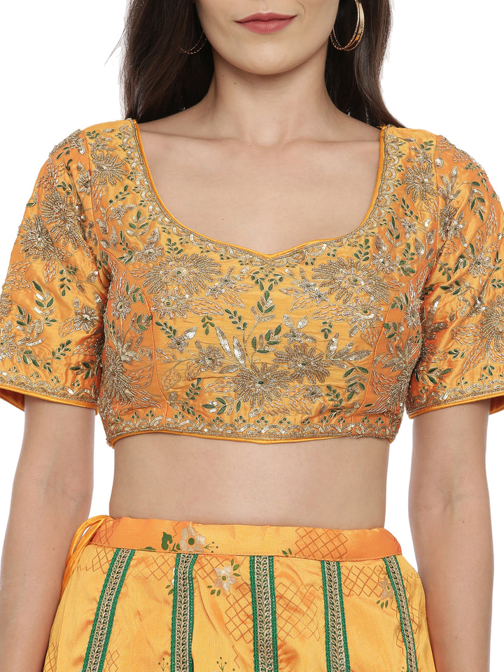 Neerus Yellow Embellished Lehenga Set