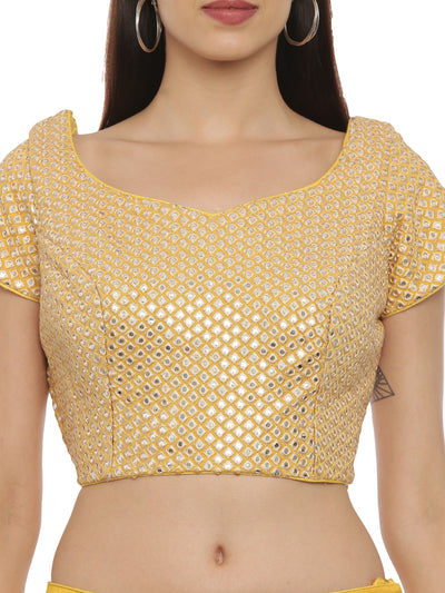 Neeru'S Yellow Embellished Lehenga Set