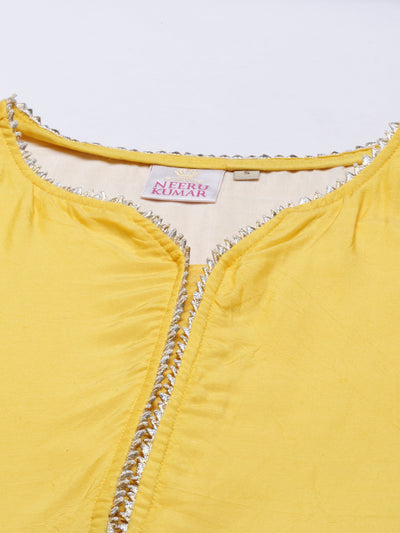 Neeru'S Mustard Color, Muslin Fabric Tunic