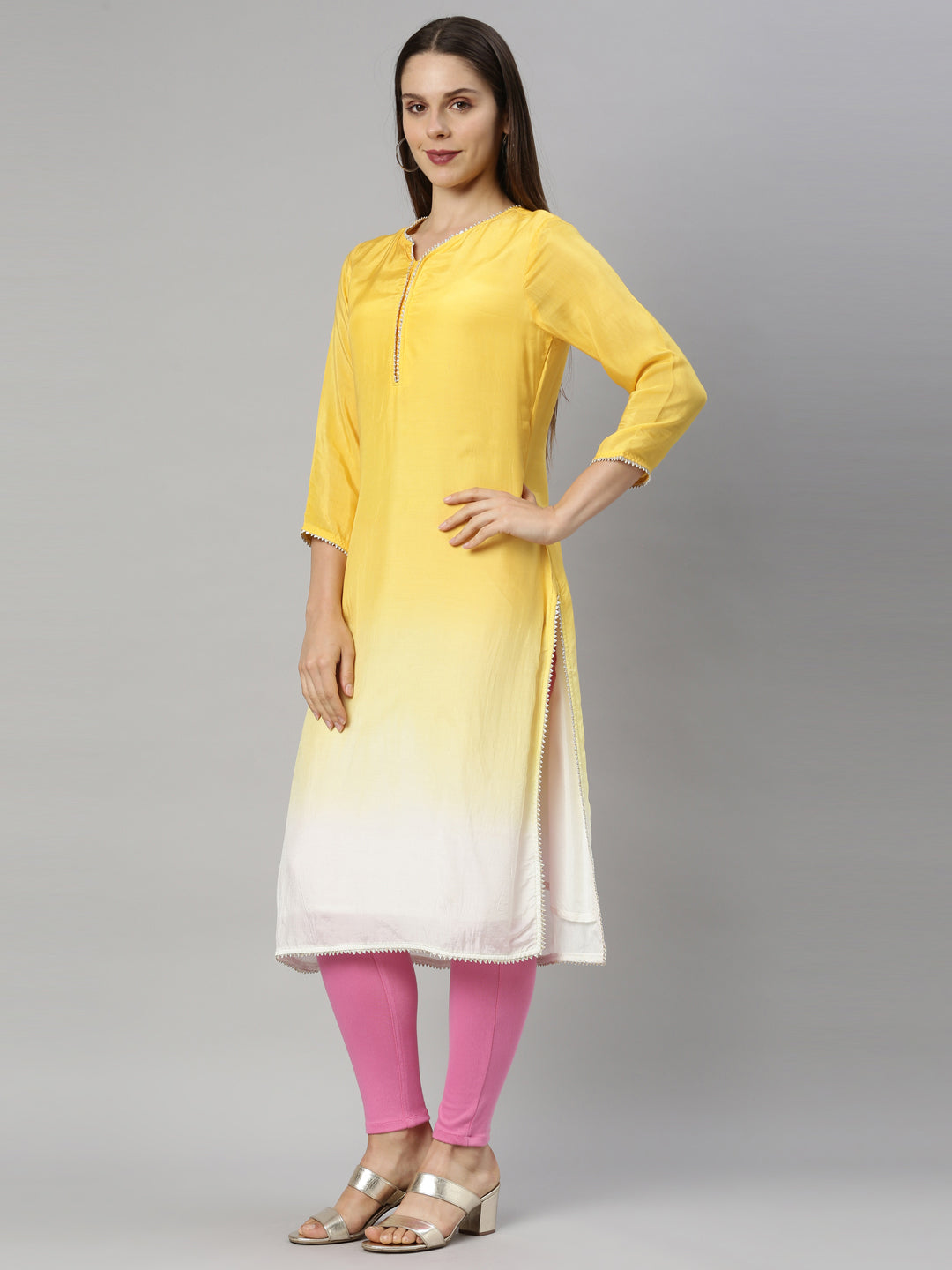 Neeru'S Mustard Color, Muslin Fabric Tunic
