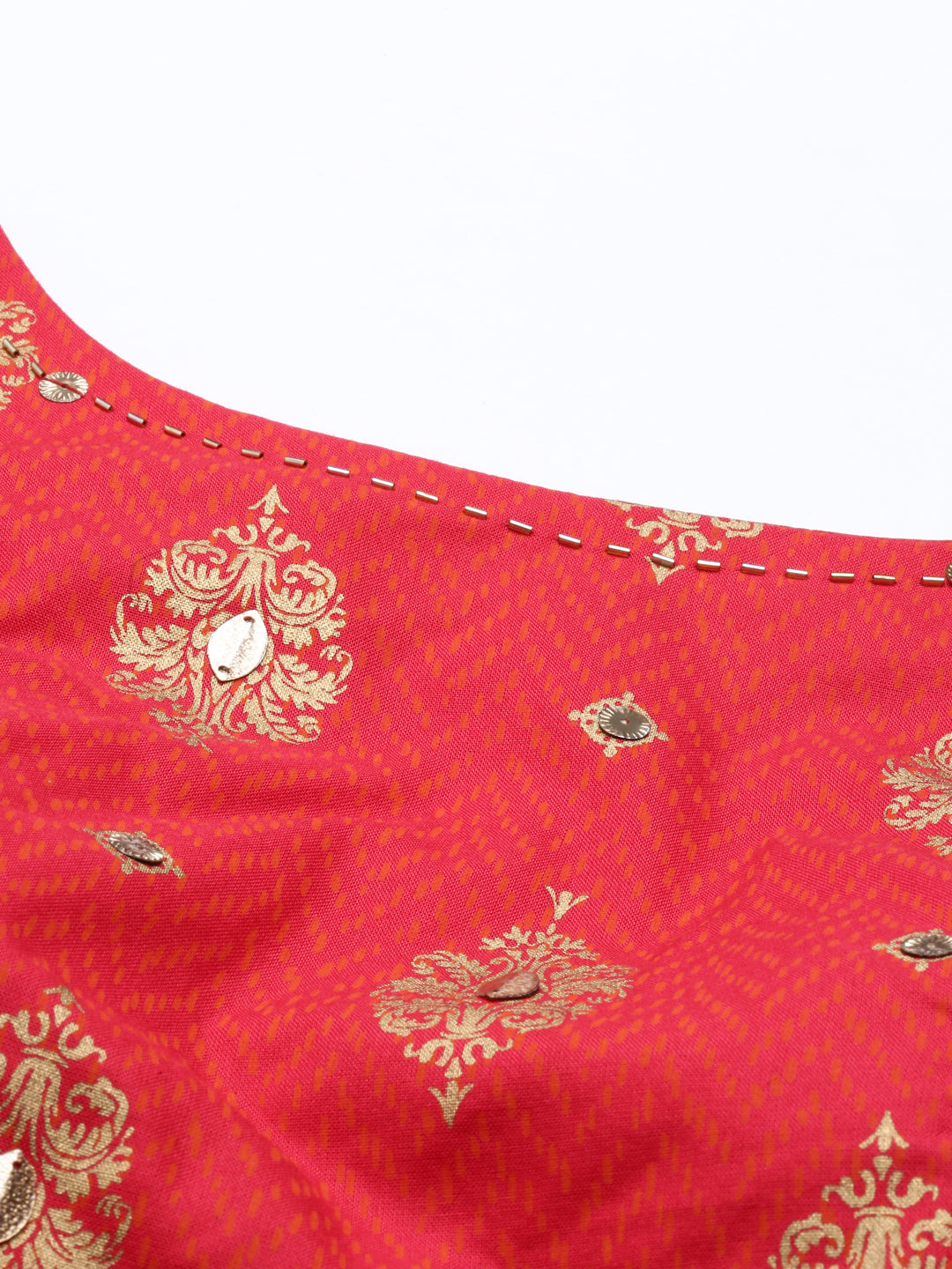 Neerus Ivory Color Rayon Fabric Crop-Top