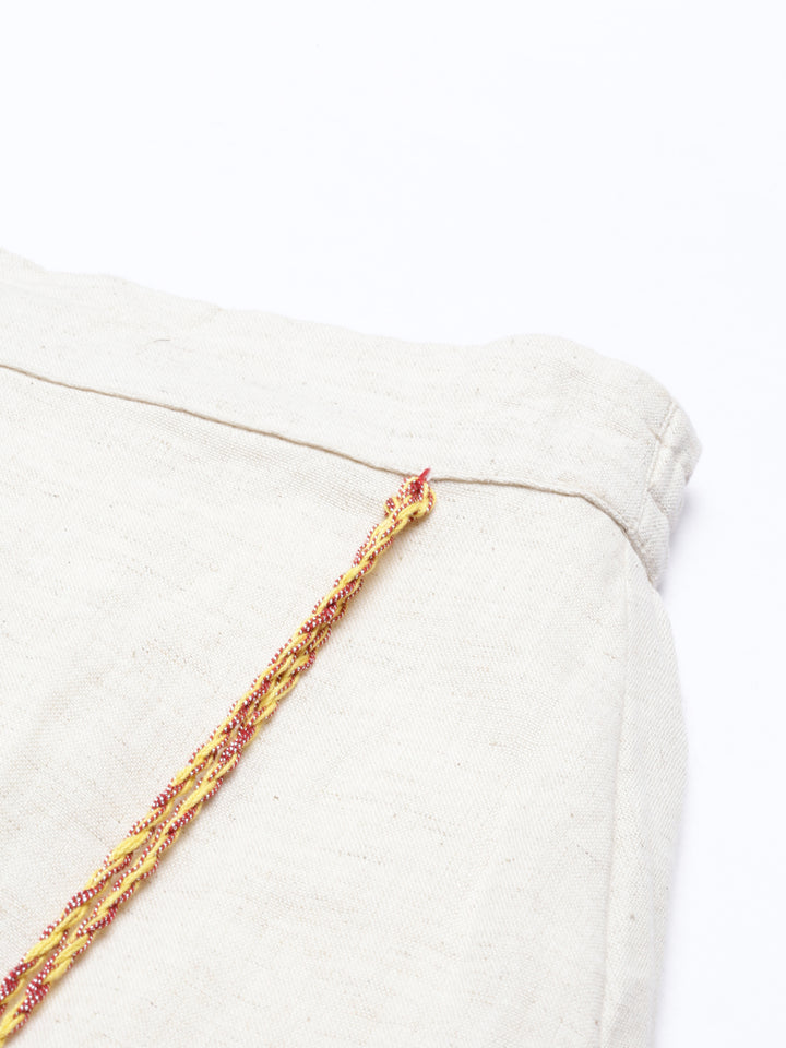 Neerus Ivory Color Rayon Fabric Crop-Top