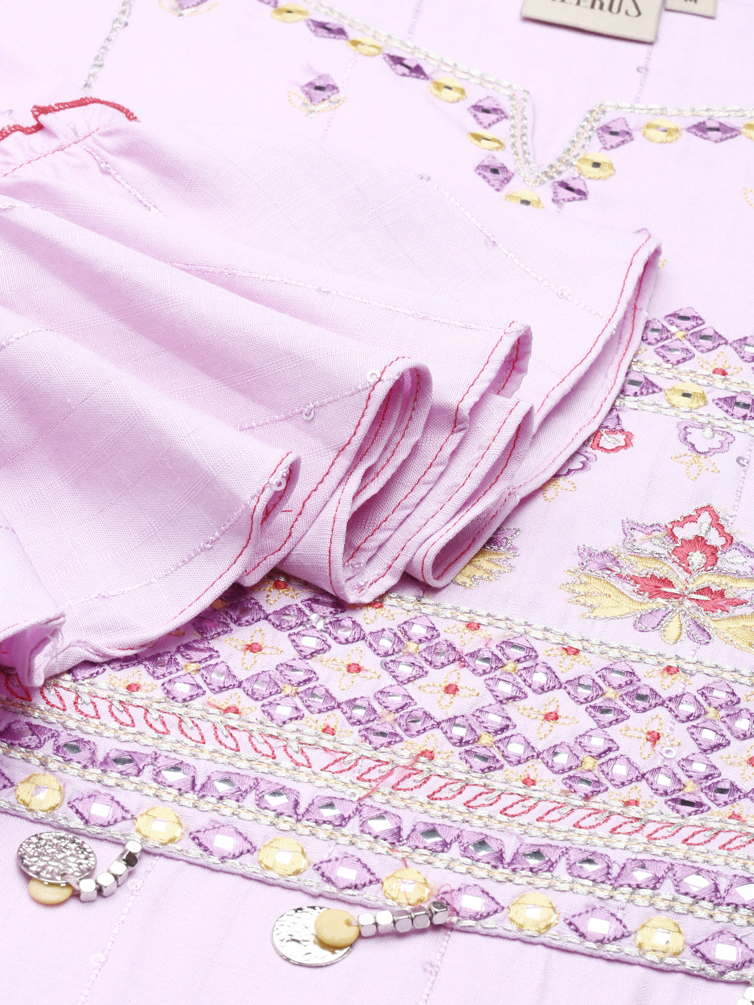 Neerus Purple Straight Regular Viscose Rayon Kurtas