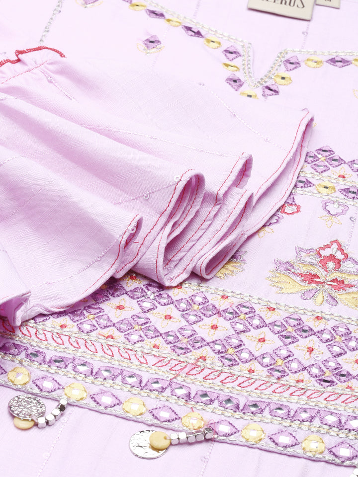 Neerus Purple Straight Regular Viscose Rayon Kurtas