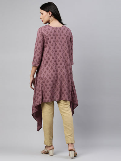 Neeru's Onion Color Cotton Fabric Tunic