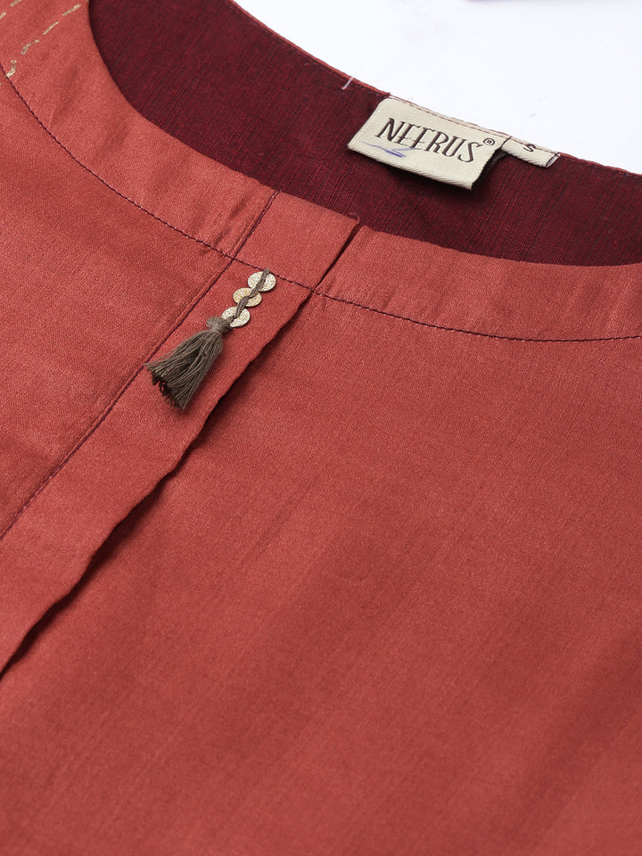 Neerus Contessa Printed High Low Kurta