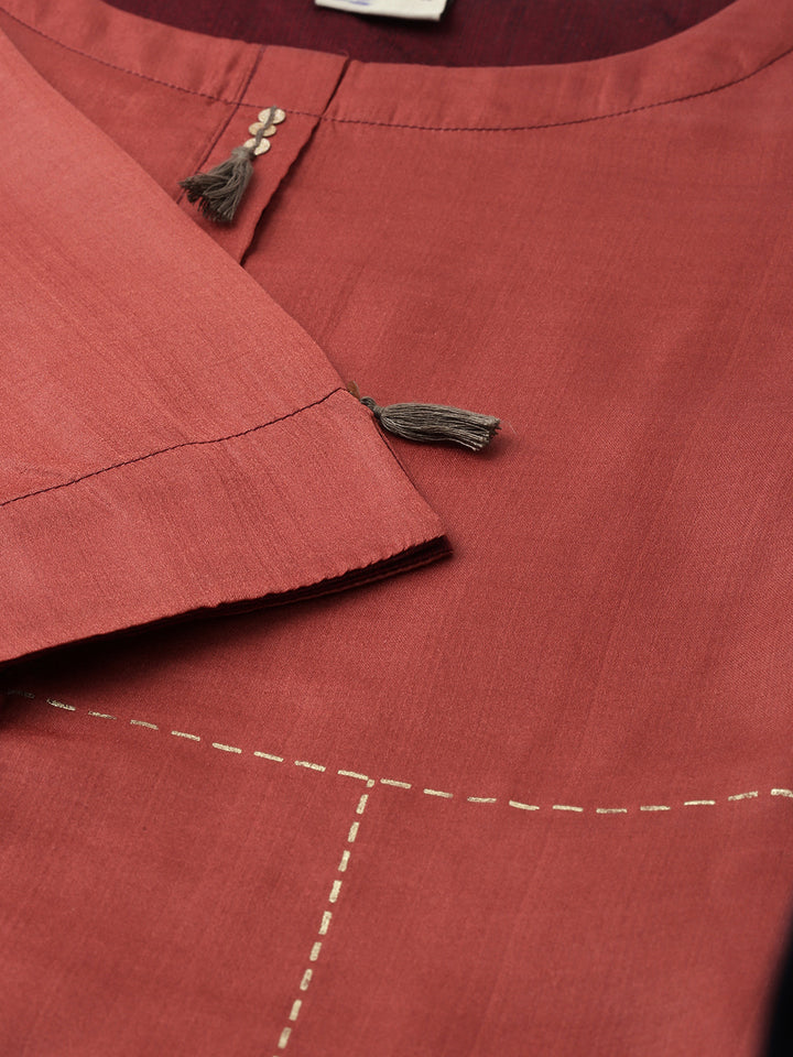 Neerus Contessa Printed High Low Kurta