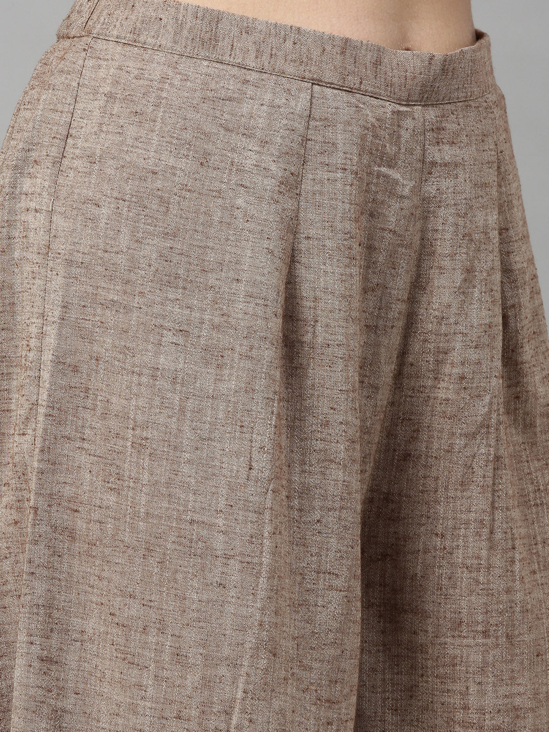 Neeru's Beige Maroon Color Rayon Fabric Tunic Set